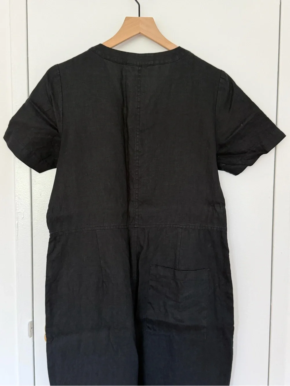 Everlane Black Linen Jumpsuit 6
